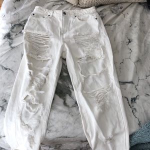 LF white boyfriend jeans!